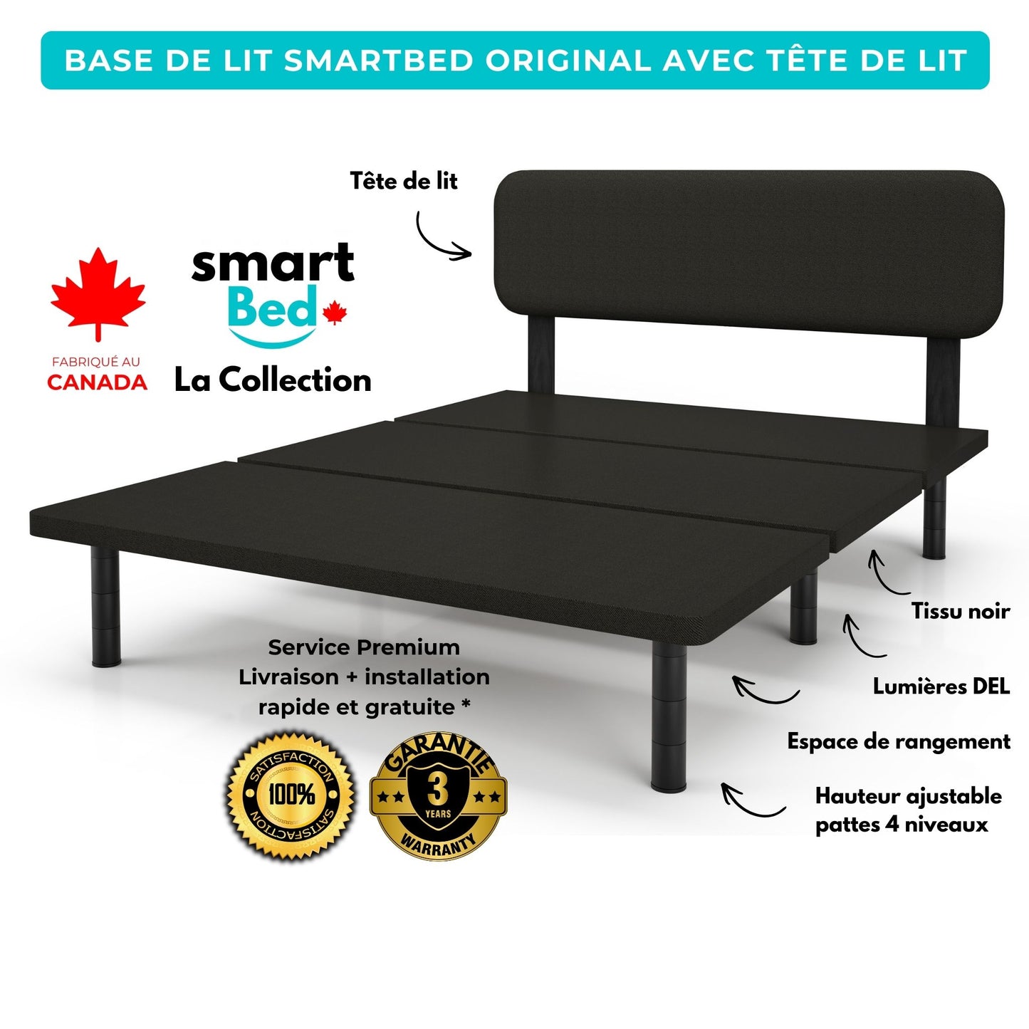 Lit SmartBed Original avec tête de lit